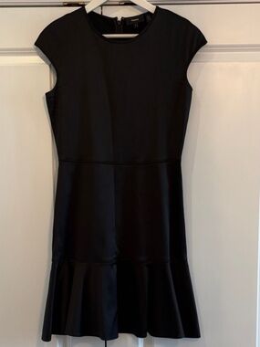Theory Black Cap Sleeve Dress